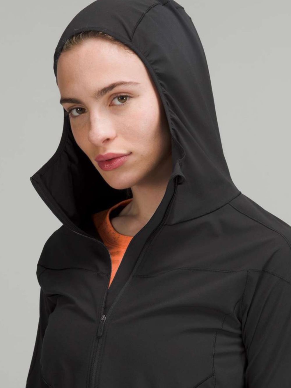 Lululemon stretchy Mist hooded Windbreaker Black water repellent size 6 women's - Picture 2 of 15